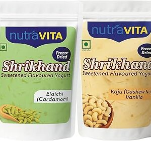 Freeze-Dried Shrikhand – Taste of Tradition, Convenience of Today 2 pouches each of 4 Flavours 240g