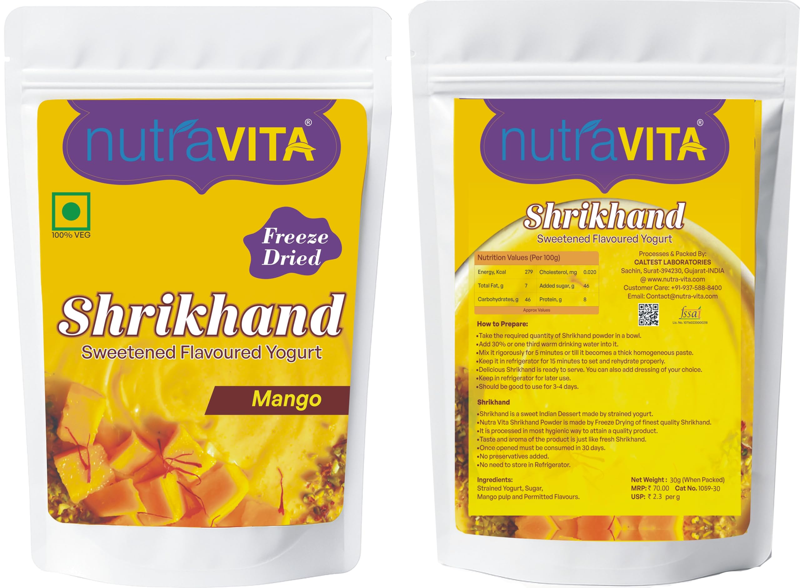 Freeze-Dried Shrikhand – Taste of Tradition, Convenience of Today 2 pouches each of 4 Flavours 240g - Image 5